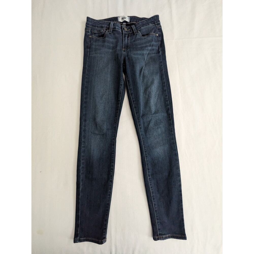 Paige Verdugo Ankle Womens Size 25 (0) Blue Jean Skinny Mid Rise Dark USA Made